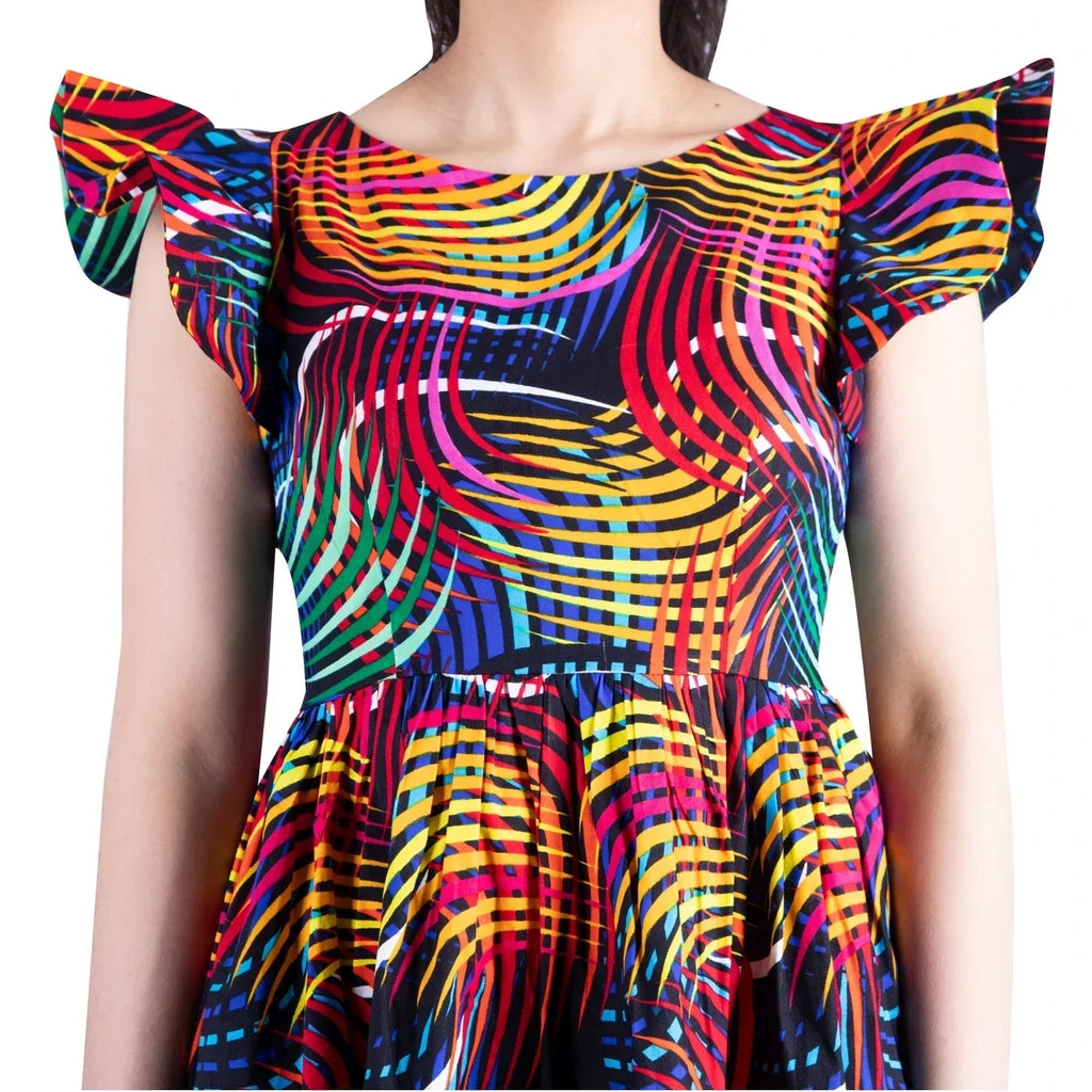 BRW African Dresses for Women Sexy Skirt African Print for Daily African Dresses Turkey Dresses for Women Luxury COTTON